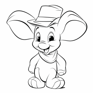 Dumbo - Dumbo coloring picture for children