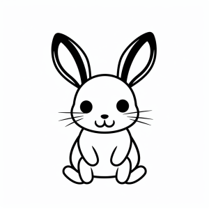 Easter bunny - Cute bunny coloring picture to print