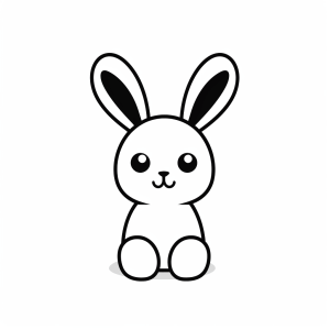 Easter bunny - Coloring picture: Cute bunny to print out