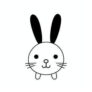 Easter bunny - Cute little rabbit to color in