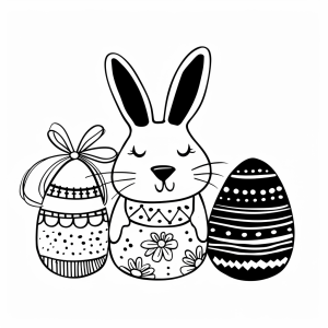 Easter bunny - Easter bunny coloring picture - Creative coloring fun for Easter