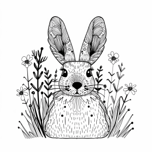 Easter bunny - Easter bunny to color in