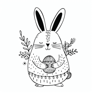 Easter bunny - Easter bunny to color in