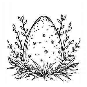 Easter chocolate - Easter chocolate egg coloring page