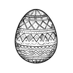 Easter egg - Easter joy with colored pencils: Coloring egg for children