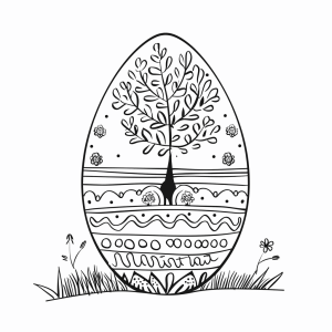 Easter egg tree - Easter egg tree coloring adventure