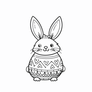 Easter Monday - Easter bunny coloring picture for children