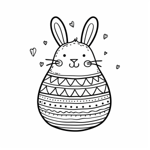 Easter sweet - Easter Bunny Egg Coloring Page