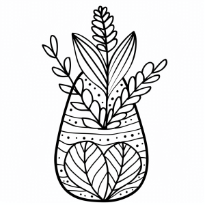 Easter tree - Easter tree coloring picture - Creative coloring fun for children