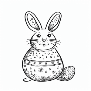 Easter vacation - Easter Bunny Egg Festival Coloring Page