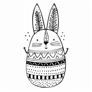 Easter vacation - Easter bunny egg pattern coloring page