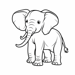 Elephant - Elephant coloring page to print