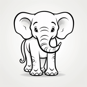 Elephant - Playful elephant coloring page