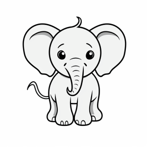 Elephant - Elephant coloring page for kids