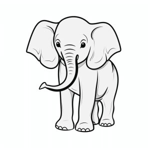 Elephant - Elephant coloring picture for kids