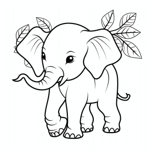 Elephant - Elephant Jungle Adventure Coloring Page