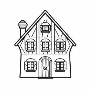 Fairy house - Discover the magical fairy house to color in