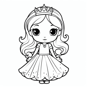 Fairy princess - Fairy princess coloring page for kids