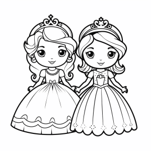 Fairy princess - Magical fairy princesses coloring page