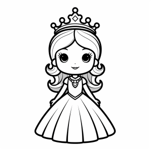 Fairy princess - Fairy princess coloring picture for creative children's lessons