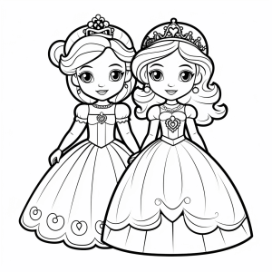 Fairy princess - Fairy princesses coloring page