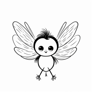 Fairy wings - Fairy wings drawing to color in