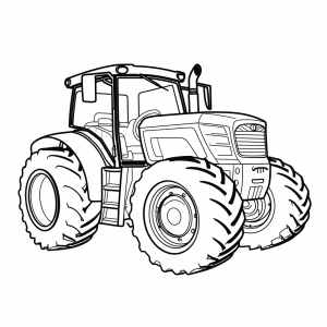 Farm tractor - Farm tractor to color in