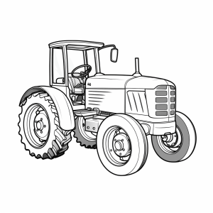 Farm tractor - Farm Tractor Coloring Page