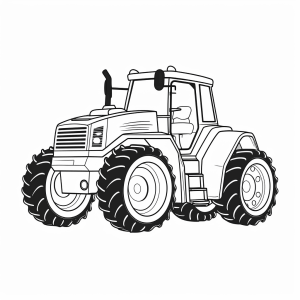 Farm tractor - Farm tractor coloring page for children