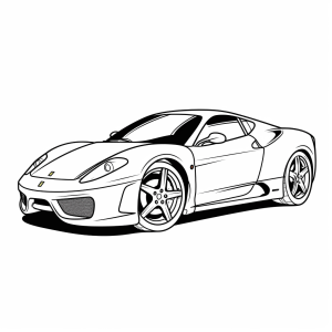 Ferrari - Sports car drawing fun for children