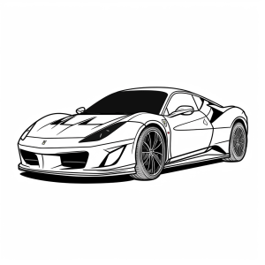 Ferrari - Italian sports car coloring page