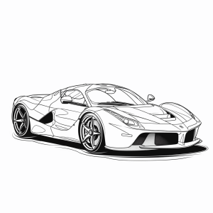 Ferrari - Ferrari racing car coloring page