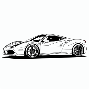 Ferrari - Ferrari sports car coloring page