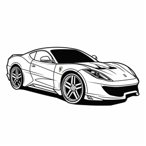 Ferrari - Ferrari sports car coloring fun