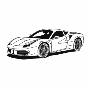 Ferrari - Ferrari sports car coloring page