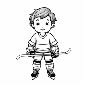 Field hockey - Ice hockey players to color in