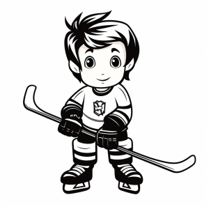 Field hockey - Ice hockey players to color in