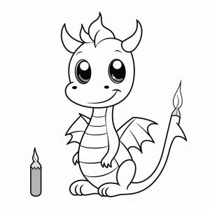 Fire dragon - Friendly fire dragon to color in