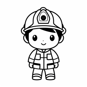 Fire engine - Firefighting hero coloring motif