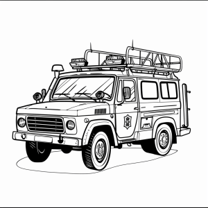 Fire engine in action - Fire engine Ready for coloring