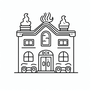 Fire station - Fire station coloring page - Get to know the heroes of everyday life