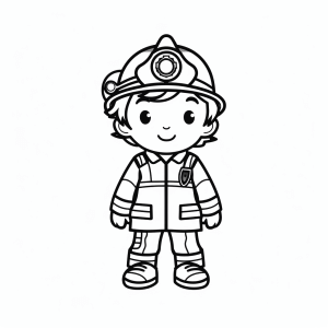 Firefighter in action - Firefighter in action coloring picture