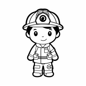 Firefighter in action - Firefighter mission coloring picture