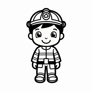 Fireman - Fireman hero figure coloring page