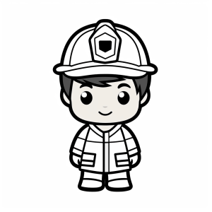 Fireman - Firefighter heroes coloring picture