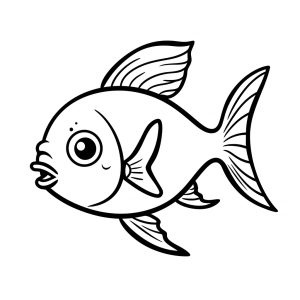 Fish - Happy fish coloring page