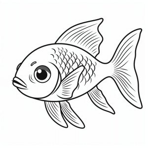 Fish - Underwater magic fish coloring page