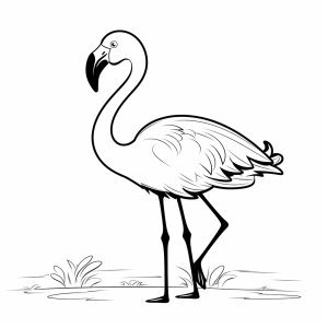 Flamingo - Flamingo coloring picture for children