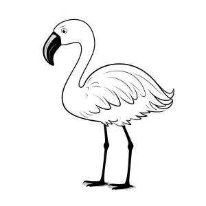 Flamingo - Flamingo coloring page for kids