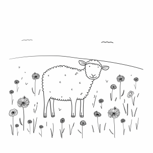 Flock of sheep in the field - Flock of sheep in a meadow landscape